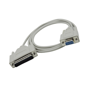 Cable de Conversión DB9 a DB25 RS232 Macho/Hembra con Cubierta de PVC y Blindaje Trenzado para Uso en Computadoras, Cable Serial/Paralelo para Impresora, en Stock - Product Image 1
