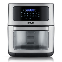 Friteuse à air numérique multifonction RAF 1800W, 14L, antiadhésive, avec fenêtre de visualisation, facile à nettoyer
