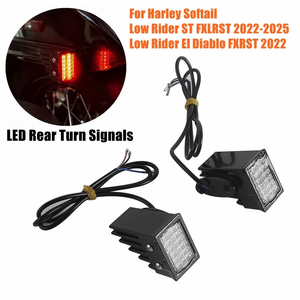 ไฟเลี้ยวหลังแบบ LED ที่ได้มาตรฐาน DOT สำหรับรถฮาร์เลย์ ซอฟเทล โลว์ไรเดอร์ เอสที ปี <span class=keywords><strong>2022</strong></span>-2025 ตัวเรือนโลหะ เลนส์รมดำ - Product Image 1