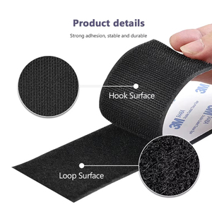 Özel naylon Polyester raptiye cırt cırt Velcroes bant kendinden yapışkanlı ağır toka akrilik örgü yapışkan bant - Product Image 5