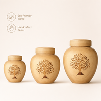 Urne moderne et écologique en bois, motif Arbre de Vie, avec joint pratique, cercueil et urne pour animaux de compagnie (chiens et chats)