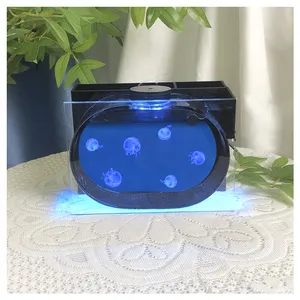 Mini Mini Desktop Acryl Aquarium Quallen Tank Betta Aquarium Quallen Aquarium USB Netzteil