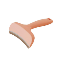 Brosse de toilettage à dents fines pour animaux de compagnie, à lame incurvée, écologique, pour chats et chiens à poils courts/longs, toutes saisons