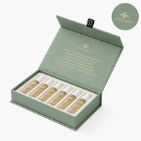Emballage en carton rigide pour flacon de parfum à l'huile essentielle d'oud fait main, finition mate, dorure à chaud, boîte cadeau