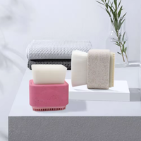 BL 2024 Offre Spéciale 2 en 1 silicone ECO paille de blé double extrémité brosse de nettoyage du visage brosse de nettoyage du visage de haute qualité