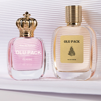 Haute qualité bonne vente luxe 30ml 50ml 100ml plat Rectangle bouteille de parfum en verre transparent avec col à sertir