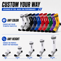 Chaussettes de sport professionnelles de haute qualité pour hommes, chaussettes de course personnalisées en coton, chaussettes de sport mi-mollet, créez votre logo de marque