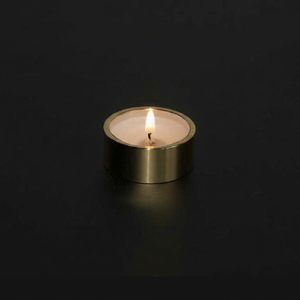 Heavy-Duty Windproof Vintage Heavy Brass <b>Tealight</b> Candle Stand -Solid Brass Enclosed <b>Tealight</b> <b>Holder</b> for Outdoor Venue - Product Image 1