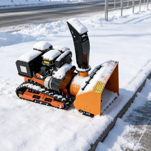 Souffleuse à neige télécommandée sur chenilles HD-60C, largeur de déblaiement 620 mm, portée de projection 10 m, moteur Loncin 7,5 CV, machine de déneigement sur chenilles - Product Image 4