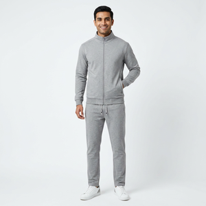 Conjunto Deportivo Unisex de Alta Calidad en Felpa Técnica, Lavado Ácido, Secado Rápido, Transpirable, Color Sólido, Ropa Urbana 100% Algodón - Product Image 1