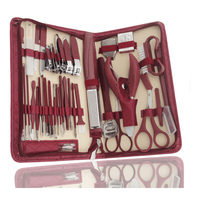 Coupe-ongles outil de beauté ensemble de manucure en acier inoxydable 28 en 1 avec cuir pour la maison lieu de travail en plein air voyage cadeau donnant Salon