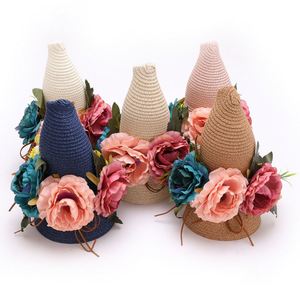 BESTELLA Foldable Women's Protection <b>Straw</b> <b>Hat</b> With Beautiful Flowers Spring <b>Summer</b> Beach Sunshade Casual Travel Holidays Beach - Product Image 6
