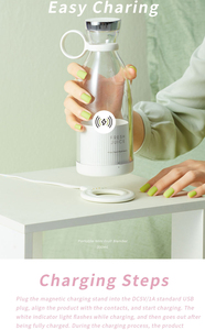 Vaso Mezclador de Jugos Portátil, Función de Carga USB, Mini Licuadora <span class=keywords><strong>para</strong></span> Frutas, Licuadora Eléctrica <span class=keywords><strong>para</strong></span> Uso Doméstico, Exprimidor Portátil - Product Image 6