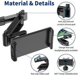 Gối Đỡ Điện Thoại Phía Sau Xe Hơi, Giá Đỡ Điện Thoại Cho <span class=keywords><strong>IPhone</strong></span> Xiaomi IPad Máy Tính Bảng 4-11/12.9 Inch, Giá Đỡ Ghế Sau Tựa Đầu - Product Image 4