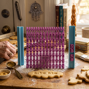Set di Timbri per <span class=keywords><strong>Biscotti</strong></span> con Alfabeto Ebraico - 100 Pezzi di Timbri con Lettere dell'Alfabeto per Fondente, <span class=keywords><strong>Biscotti</strong></span> e Argilla, Strumento Fai-da-Te per Pasticceria - Product Image 1