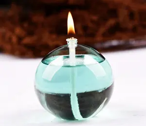 批发手工吹制玻璃油灯高硼硅玻璃蜡烛罐玻璃蜡烛架