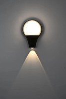 Lampe d'extérieur en polycarbonate LED pour escalier, balcon, mur extérieur, IP65, étanche, en aluminium, pour cour, blanc chaud, garantie de 2 ans
