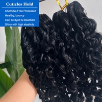 Cheveux humains bouclés naturels birmans pour crochet, nœuds invisibles, mèches pré-bouclées, couleur naturelle, tresses bohèmes