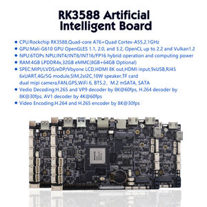 Feature-Rich 6TOPs NPU WiFi6 GMAC EDP LVDS MIPI M.2 SATA 4G UART USB DDR4 64GB Dual Channel New Rockchip RK3588 Motherboard - Product Image 2