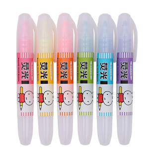 Stylo surligneur Miffy F5301, encre permanente, pointe inclinée, grande capacité, fournitures scolaires pour étudiants - Product Image 2