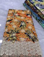 Mikemaycall 5 Yards 100% Tissus Africains Dorés de Qualité Supérieure avec Pierres 2026, Applique 3D, Imprimé Wax, Dentelle Nigériane