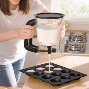 Herramienta <span class=keywords><strong>de</strong></span> cocina Embudo <span class=keywords><strong>de</strong></span> plástico pastel crema mezcla Brownie Pancake Muffin Cupcake <span class=keywords><strong>dispensador</strong></span> <span class=keywords><strong>de</strong></span> <span class=keywords><strong>masa</strong></span> 4 tazas <span class=keywords><strong>para</strong></span> hornear - Product Image 5