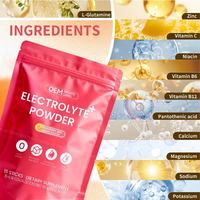 Suikerarm Elektrolytenpoeder Aardbei Citroen Hydratatie Supplement Drinkmix Fruit Punch Smaak 15 Sticks