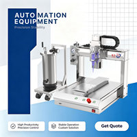 Machine de distribution de colle hors ligne à 3 axes pour bureau, avec manomètres, pour les tâches de chargement manuel