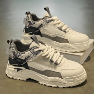 Baskets Homme 2026 Respirantes Style Britannique Tendance Polyvalentes à Semelle Épaisse Chaussures de Sport Décontractées pour la Marche - Product Image 2