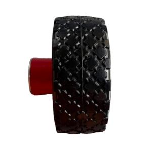 Roue pleine <span class=keywords><strong>de</strong></span> 5 pouces en mousse <span class=keywords><strong>de</strong></span> polyuréthane robuste avec moyeu métallique pour chariot à main, chariot <span class=keywords><strong>de</strong></span> jardin - Product Image 4