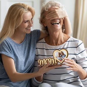 กรอบรูปไม้วันแม่ - กรอบรูปวันแม่แบบส่วนตัวสำหรับตั้งโต๊ะ - Product Image 3