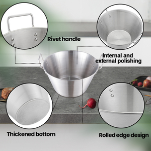 Sartén Mexicana Duradera De Acero Inoxidable De Gran Capacidad DaoSheng Para Velas De Acero Inoxidable Cazo <span class=keywords><strong>Carnitas</strong></span> - Product Image 4