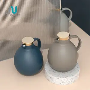 Grote Capaciteit Bolvormige Vacuüm Kan Geïsoleerde Waterpot Glazen Voering Met Deksel Koffie Thee Set
