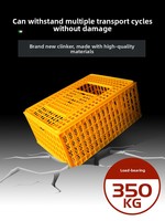 Cage de transport pour poulailler en plastique extra-large, renforcée et épaissie, facile à installer, pour poulets adultes, pigeons et plus encore