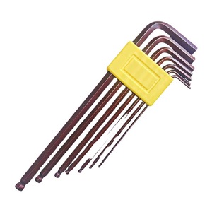 Jeu de clés Allen Wan Zheng 1,5 mm-6 mm en acier S2, embout sphérique, forme en L, qualité industrielle, mesure impériale - Product Image 4