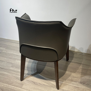 Fauteuil en cuir PU pour restaurant italien, design moderne, haut de gamme, pour salle à manger, hôtel, usage extérieur - Product Image 3