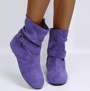 Stivali da donna Rough Hard 2025 nuovo stile alla moda stivali corti Anti-lupo taglia 43 da donna - Product Image 5