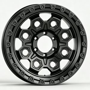 Velg Alloy Off Road 4X4 Matte Black Beadlock 17x9.0J ET-12 PCD6x139.7 Cocok untuk <span class=keywords><strong>Toyota</strong></span> <span class=keywords><strong>Hilux</strong></span> Tacoma Ford F150 Pickup - Product Image 4