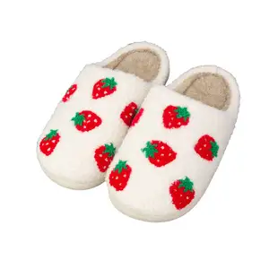 Wholesale Mult Face Happy Face Home Hot Sales Shoes Various Patterns Bedroom Unisex Living Room Happy Face Smile Fur Slippers