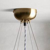Lustre LED moderne de luxe de 36 pouces pour villa, suspension réglable en hauteur, à intensité variable, grand lustre rond pour hall d'hôtel et décoration intérieure