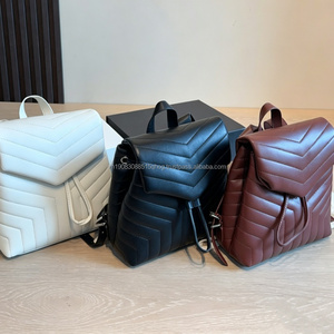 Custom Logo Women's Drawstring <b>Backpack</b> High Quality Luxury Fashion Leather Bags for Women Brand Designer Loulous - Product Image 1