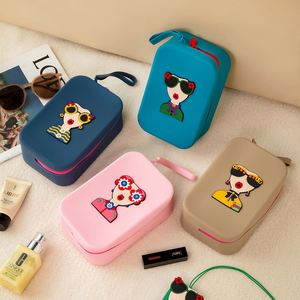 Goddess Style Silicone Sunglasses <b>Case</b> Open New Lipstick Waterproof Dustproof <b>Glasses</b> Storage Bag Portable <b>Soft</b> Handle Unisex - Product Image 3