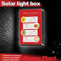 Kommerzieller 12x18 Zoll Ultraflacher Aluminium-Solar-LED-Leuchtkasten zur Wandmontage mit Fernbedienung, Hoher Helligkeit und Dimmfunktion