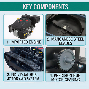 Cortadora de Césped Eléctrica de Grado Industrial Equipada <span class=keywords><strong>con</strong></span> Pala para Remover Nieve, para Césped de Granja - Product Image 5