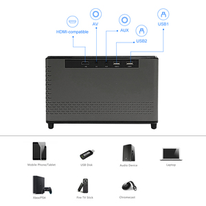 Xjk 350ANSI LED chiếu 4K bản địa 1080p Rạp hát tại nhà Mini Android chiếu điện thoại thông minh Wifi Miracast Bluetooth loa - Product Image 3