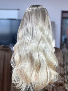 2025 diseño más Popular Peluca de cabello humano crudo Natural sin cola longitud larga HD peluca con malla frontal media mano atada - Product Image 4