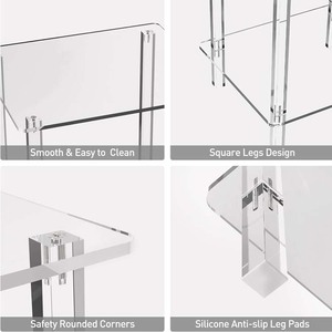 Bán Buôn 2-Tầng Rõ Ràng Acrylic Hiện Đại Thiết Kế Bắc Âu Tiết Kiệm Không Gian Có Thể Tái Chế Giao Diện Điều Khiển/Bàn Cà Phê Cho Phòng Khách Phòng Ngủ Nhà - Product Image 6