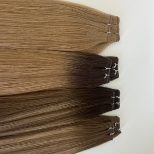 Extensions de cheveux vierges européennes Genius, teintes, double trame, fines, invisibles, à ruban adhésif, prêtes à être expédiées - Product Image 4