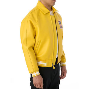 Hombre Chaquetas Avirex Hombre de cuero genuino Bomber Chaquetas hechas a medida Chaqueta personalizada para hombre - Product Image 5