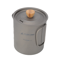 Mug en titane STARCAMP 750 ml, style européen, toutes saisons, accessoire de cuisine pour la survie en plein air, presse à café française